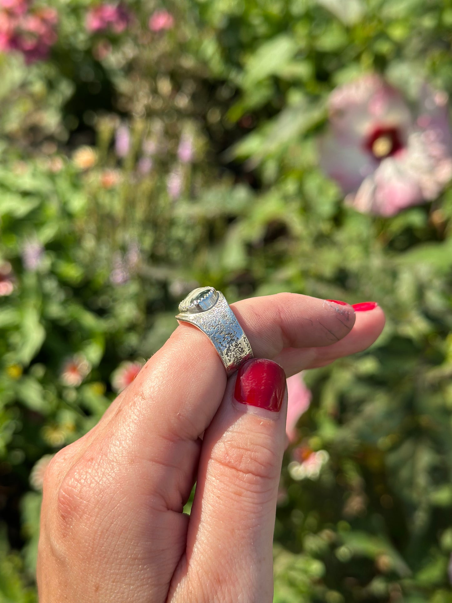 Recycled Silver Ring with Jasper