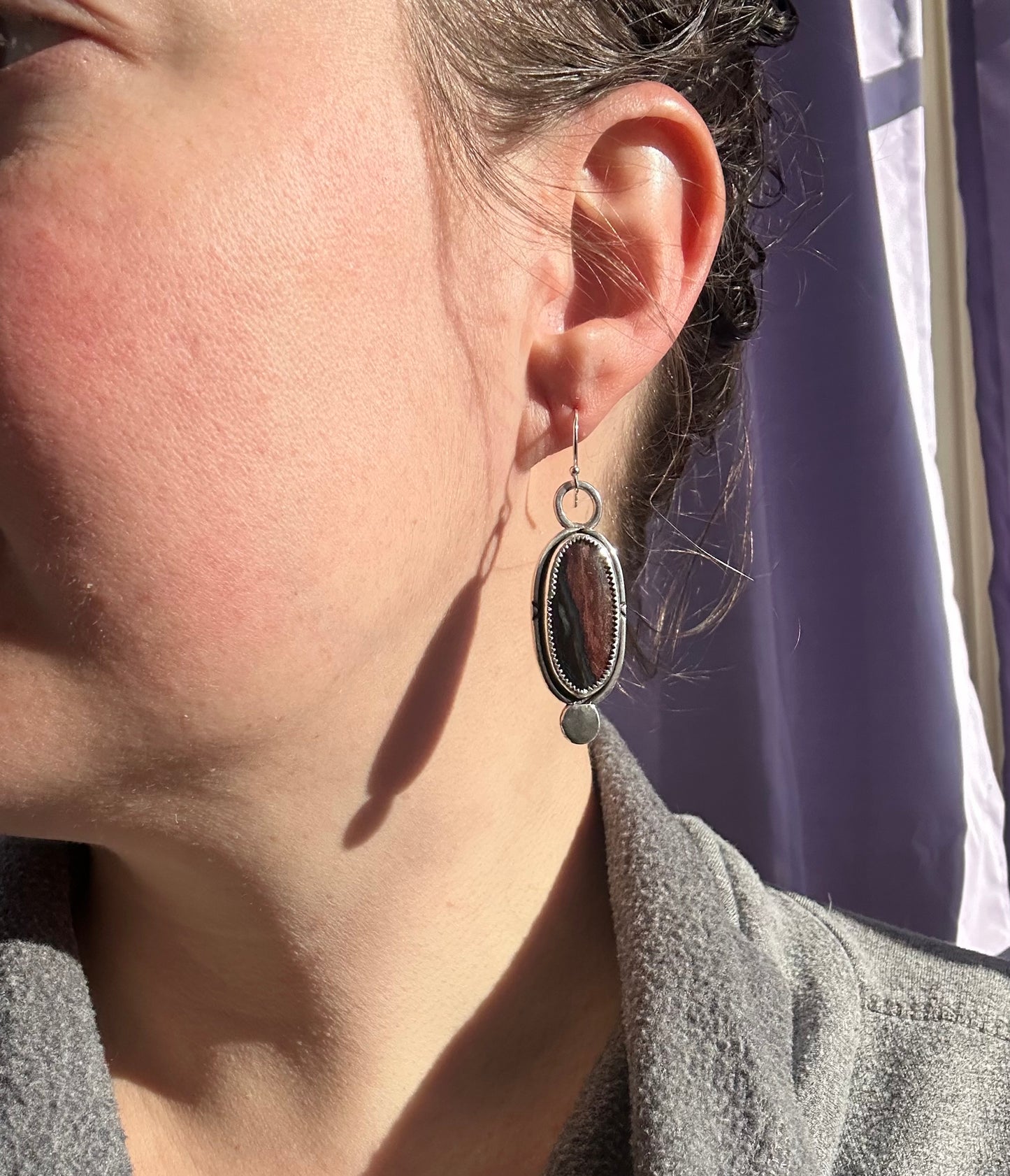 Opalized Wood Earrings