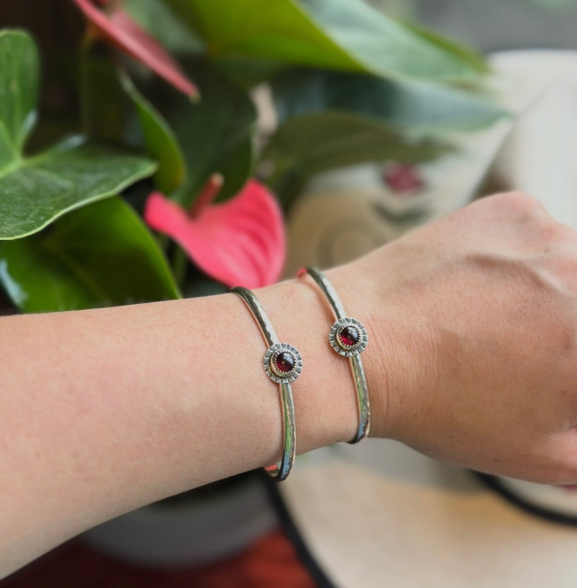 Small Garnet Cuff