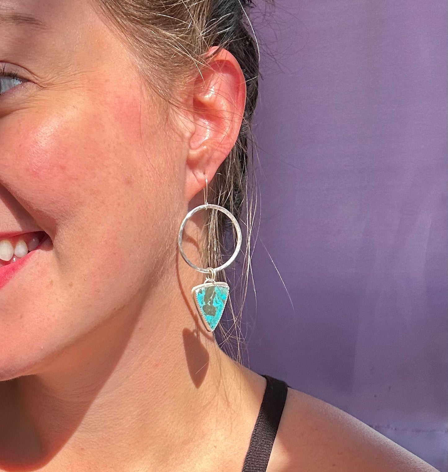 Turquoise Hoops