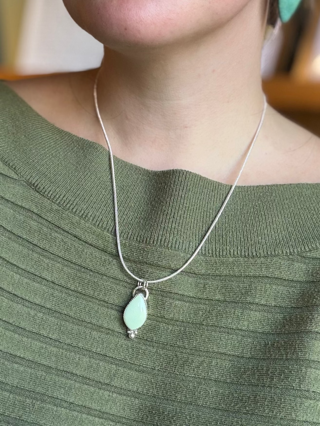 Lemon Chrysoprase Pendant
