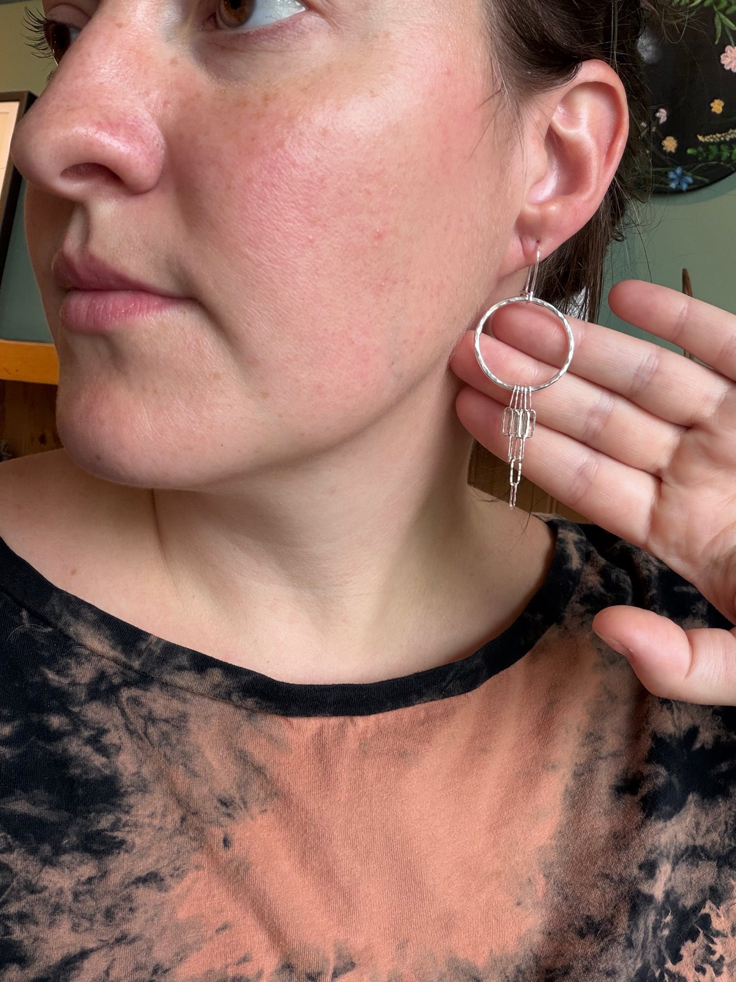Paperclip Fringe Earrings (large)