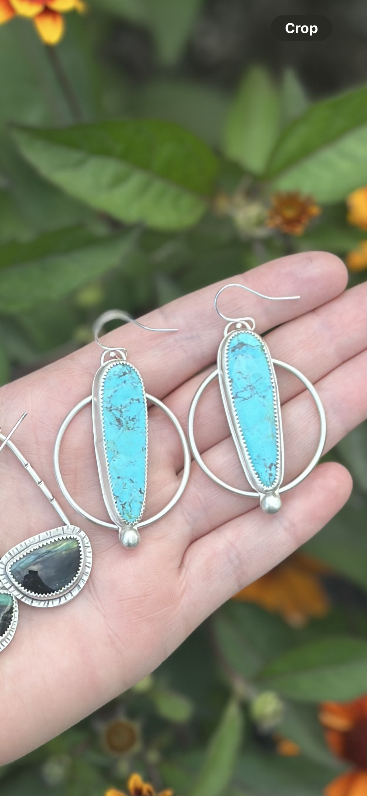Funky Turquoise Hoops