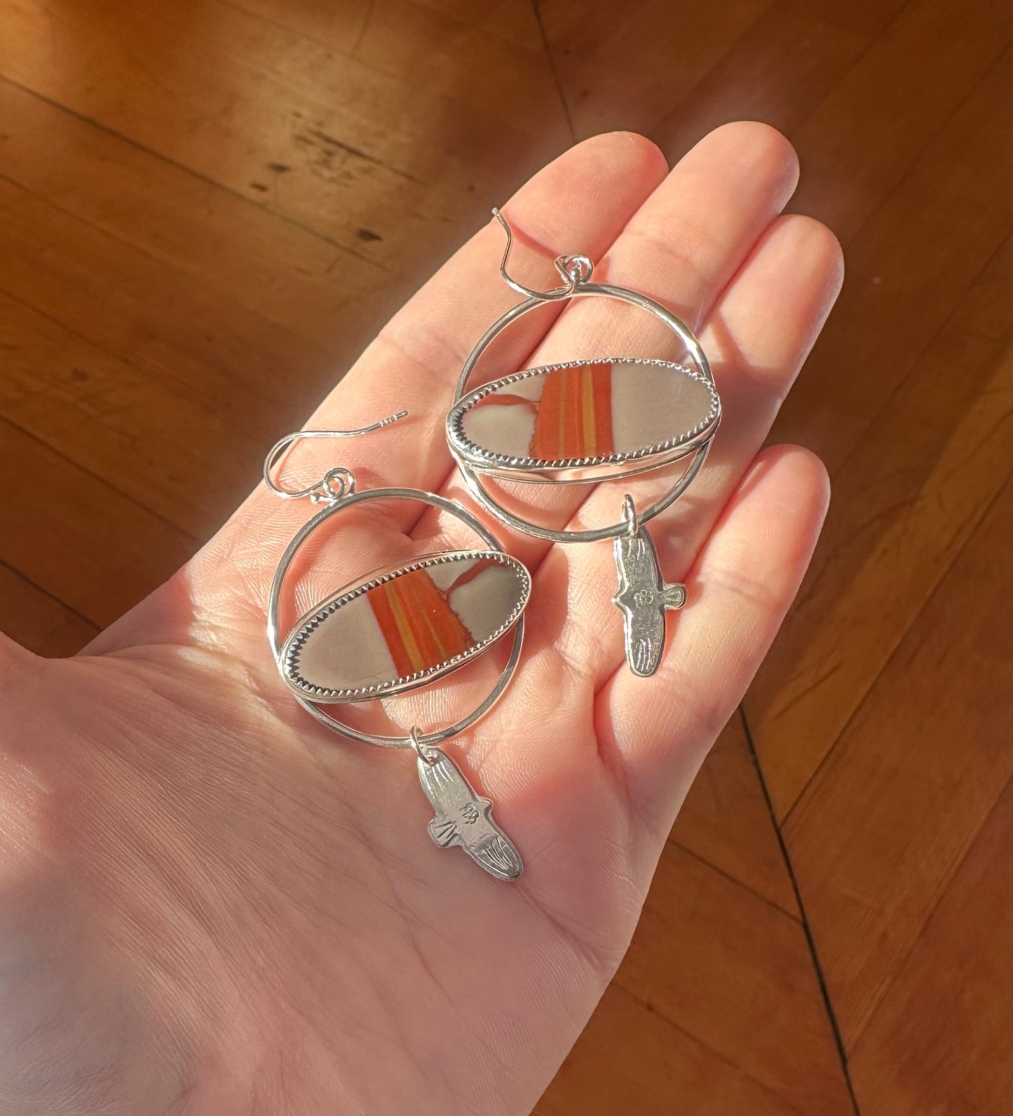 Polychrome Jasper Hawk Hoops
