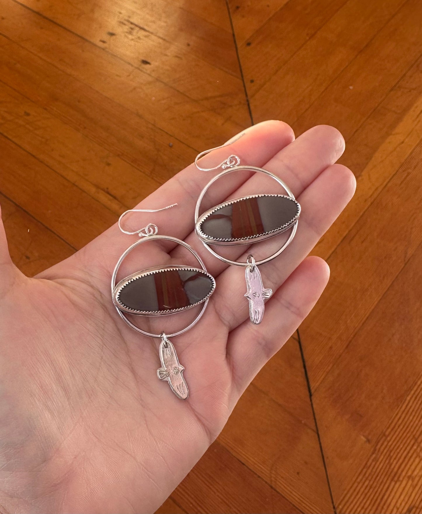 Polychrome Jasper Hawk Hoops