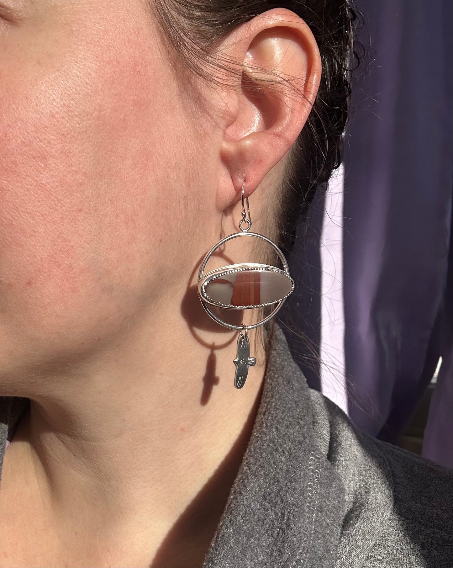 Polychrome Jasper Hawk Hoops