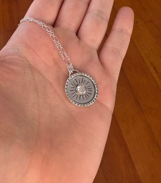 Silver Sunbeam Necklace