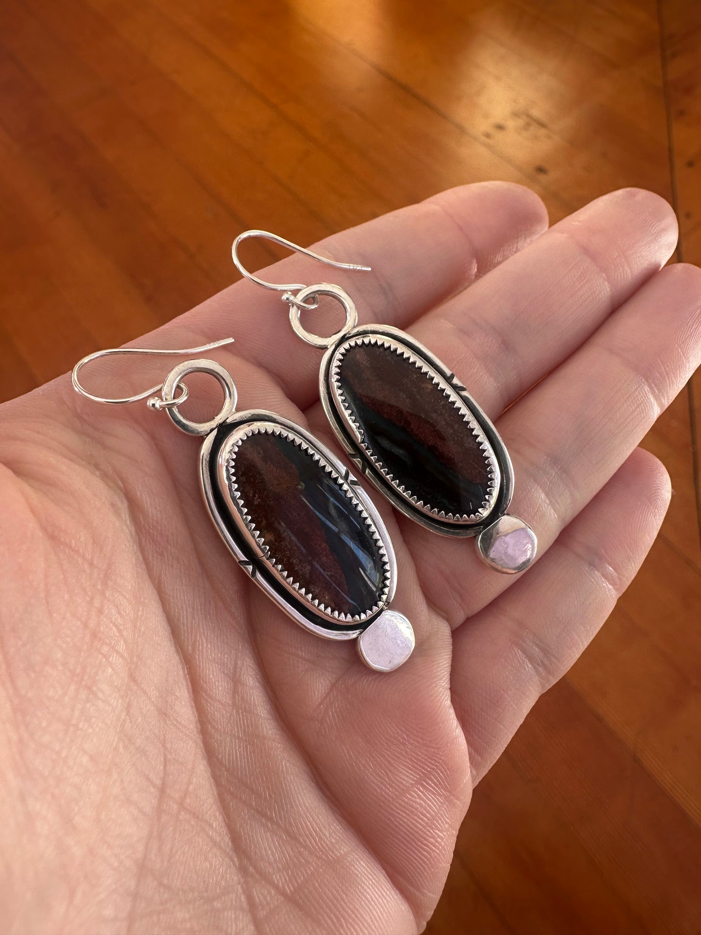 Opalized Wood Earrings
