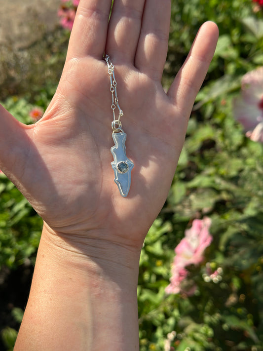 Silver Trout with Blue Kyanite