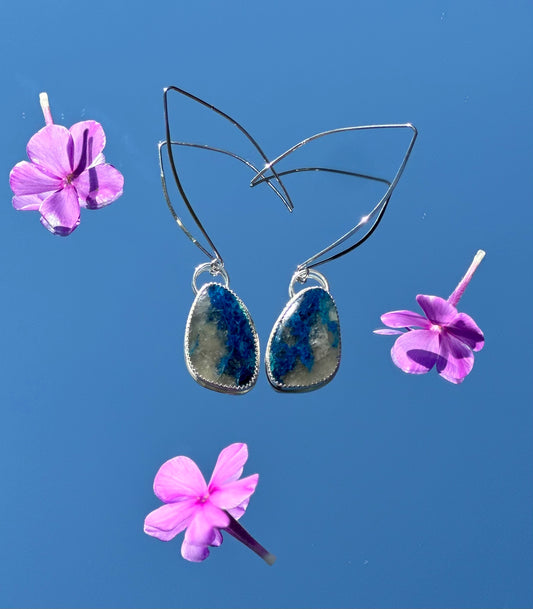 Blue Chrysolite Earrings