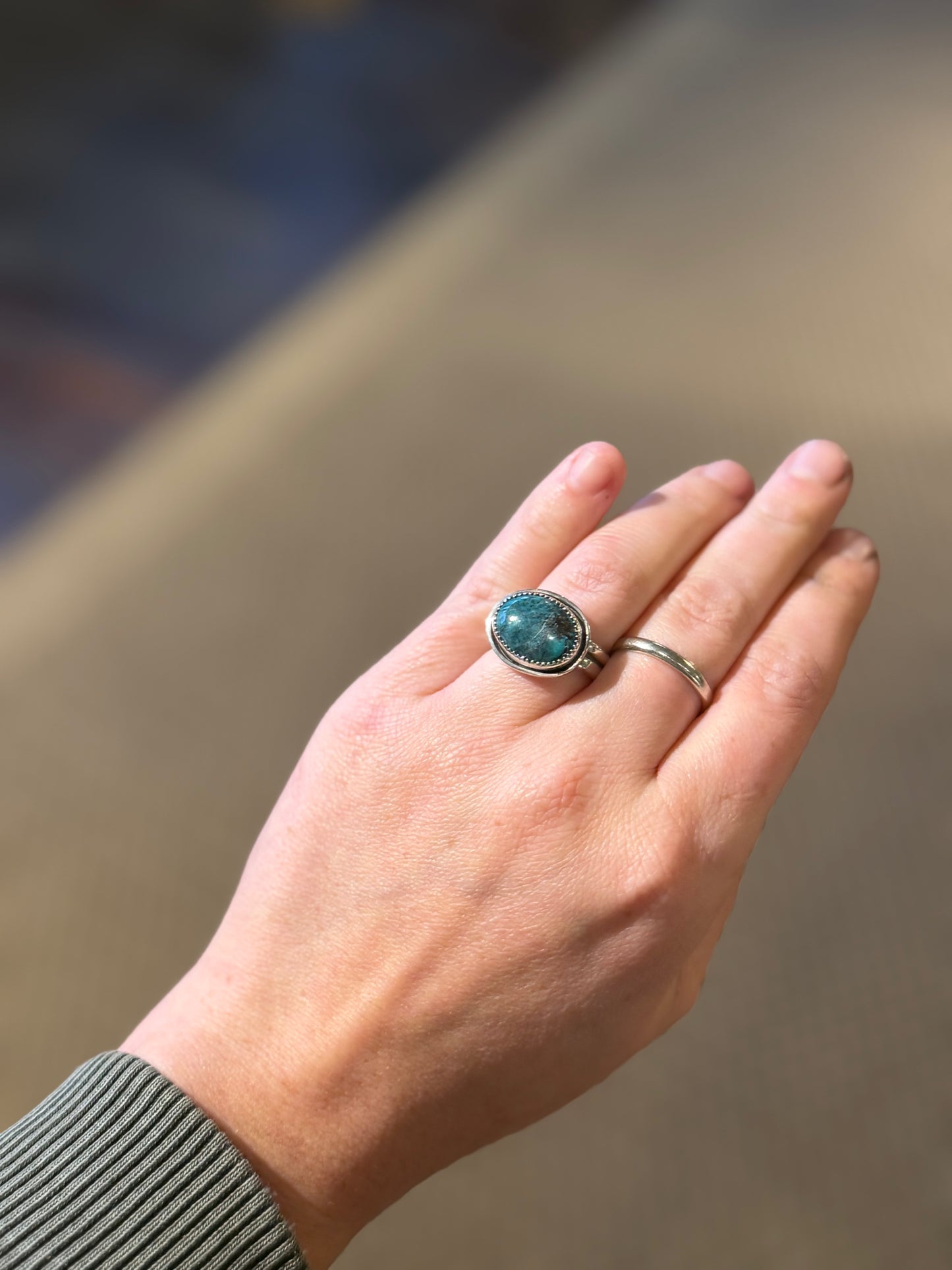 Dark Blue Turqoise Ring