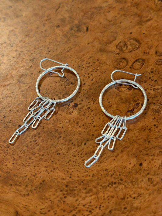 Paperclip Fringe Earrings (large)