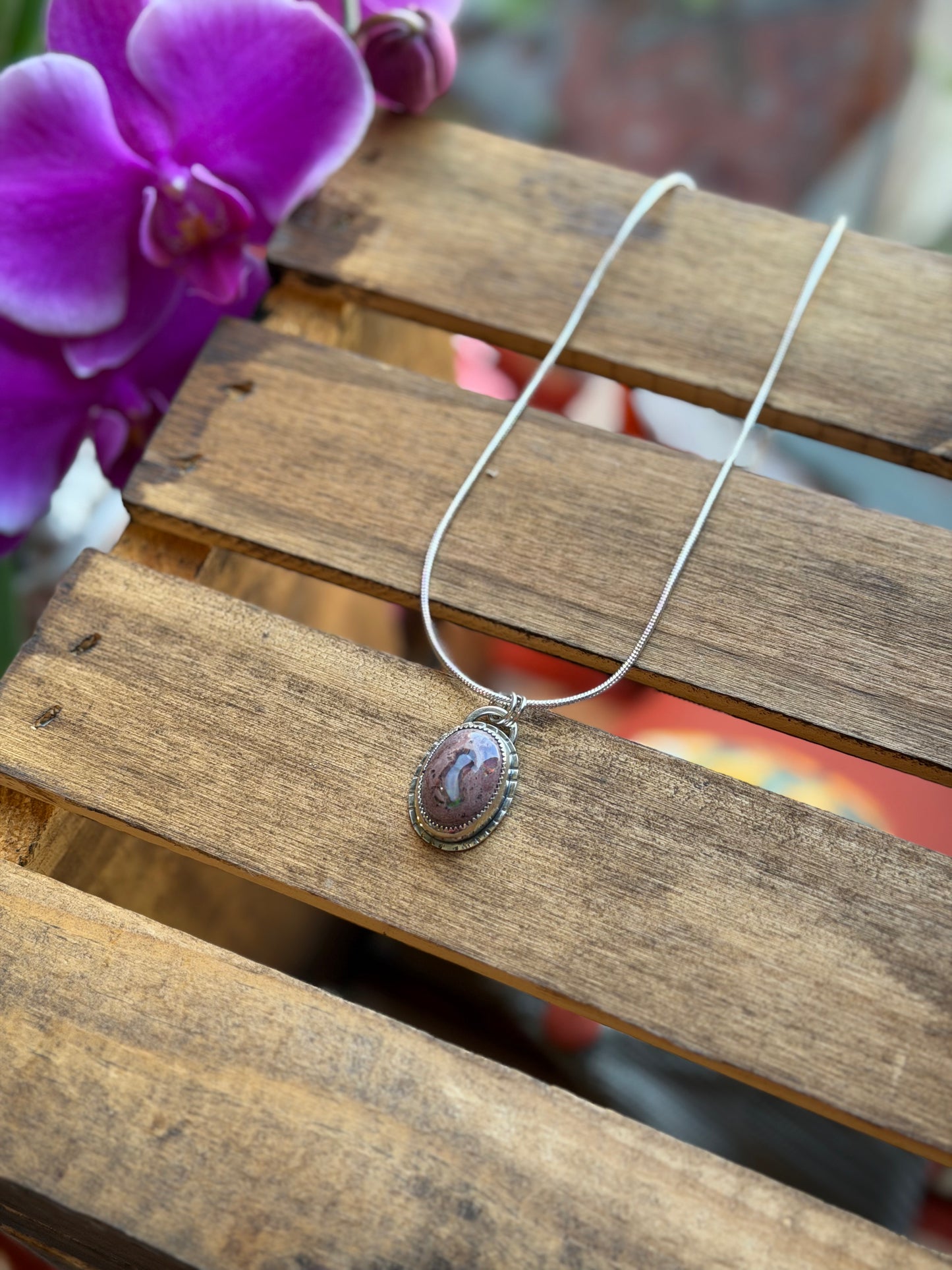 Mexican Fire Opal Necklace