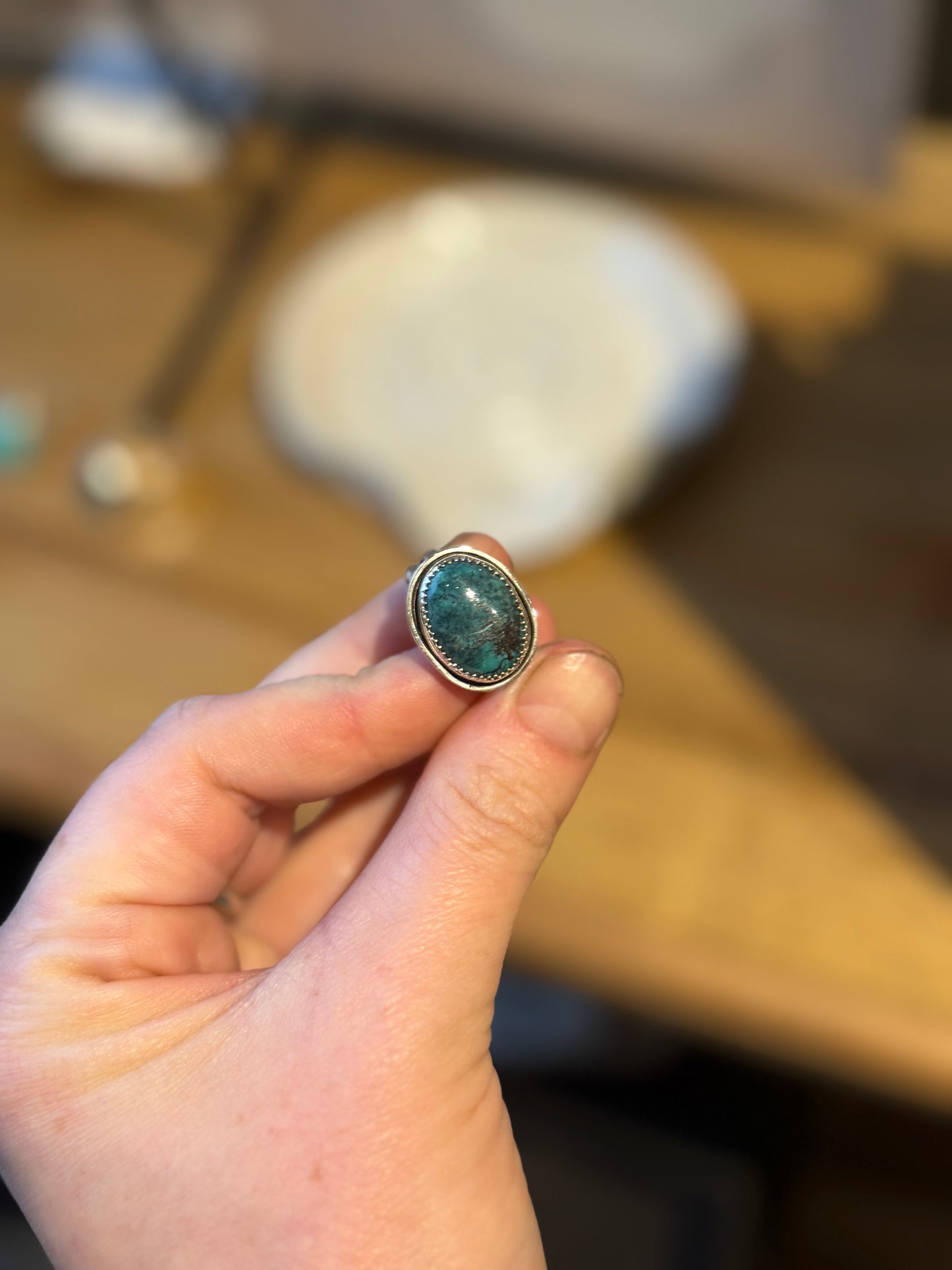 Dark Blue Turqoise Ring