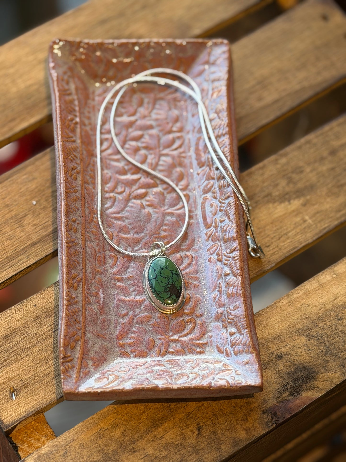 Large Hubei Turquoise Pendant