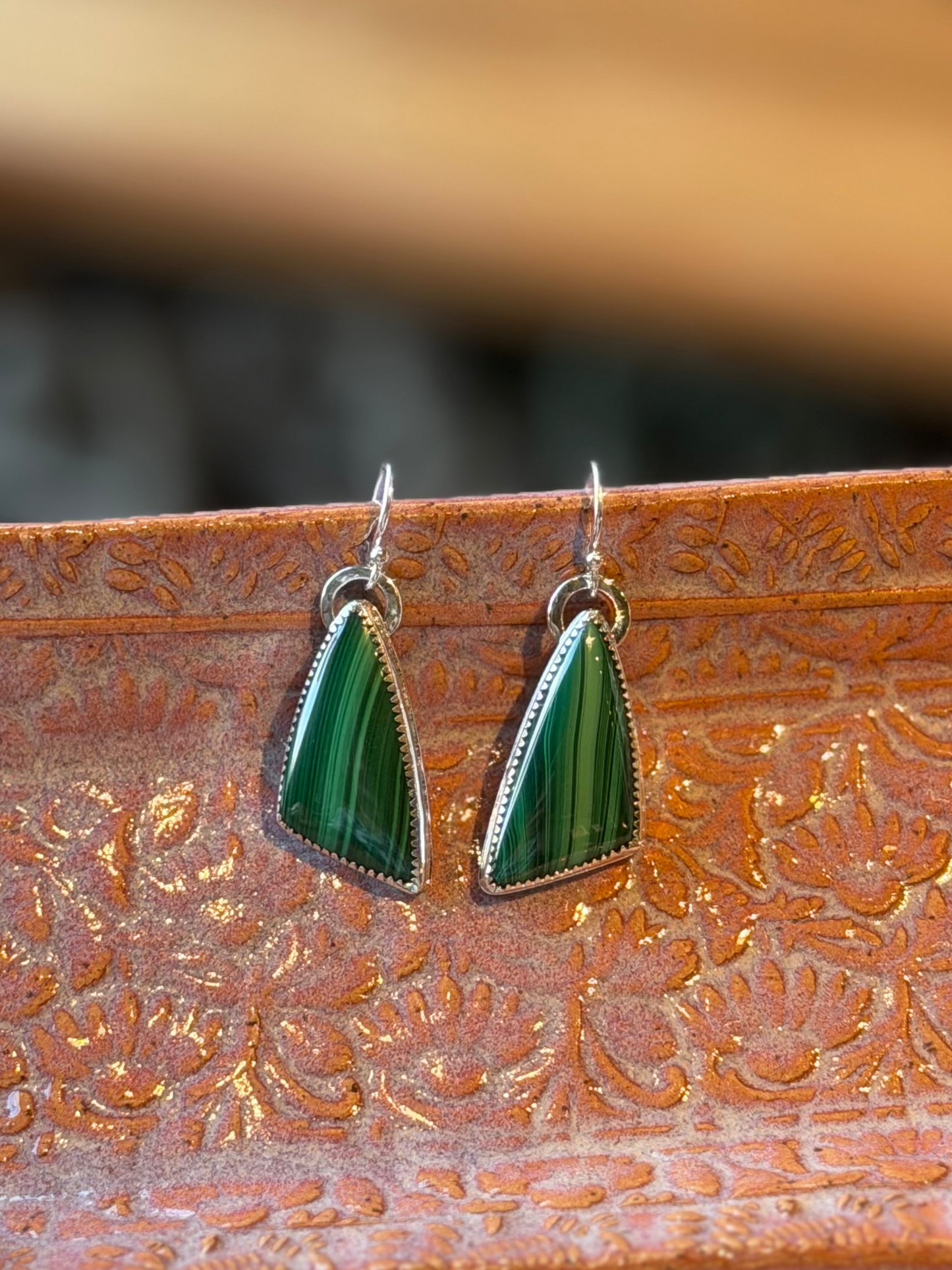 Malachite Earrings
