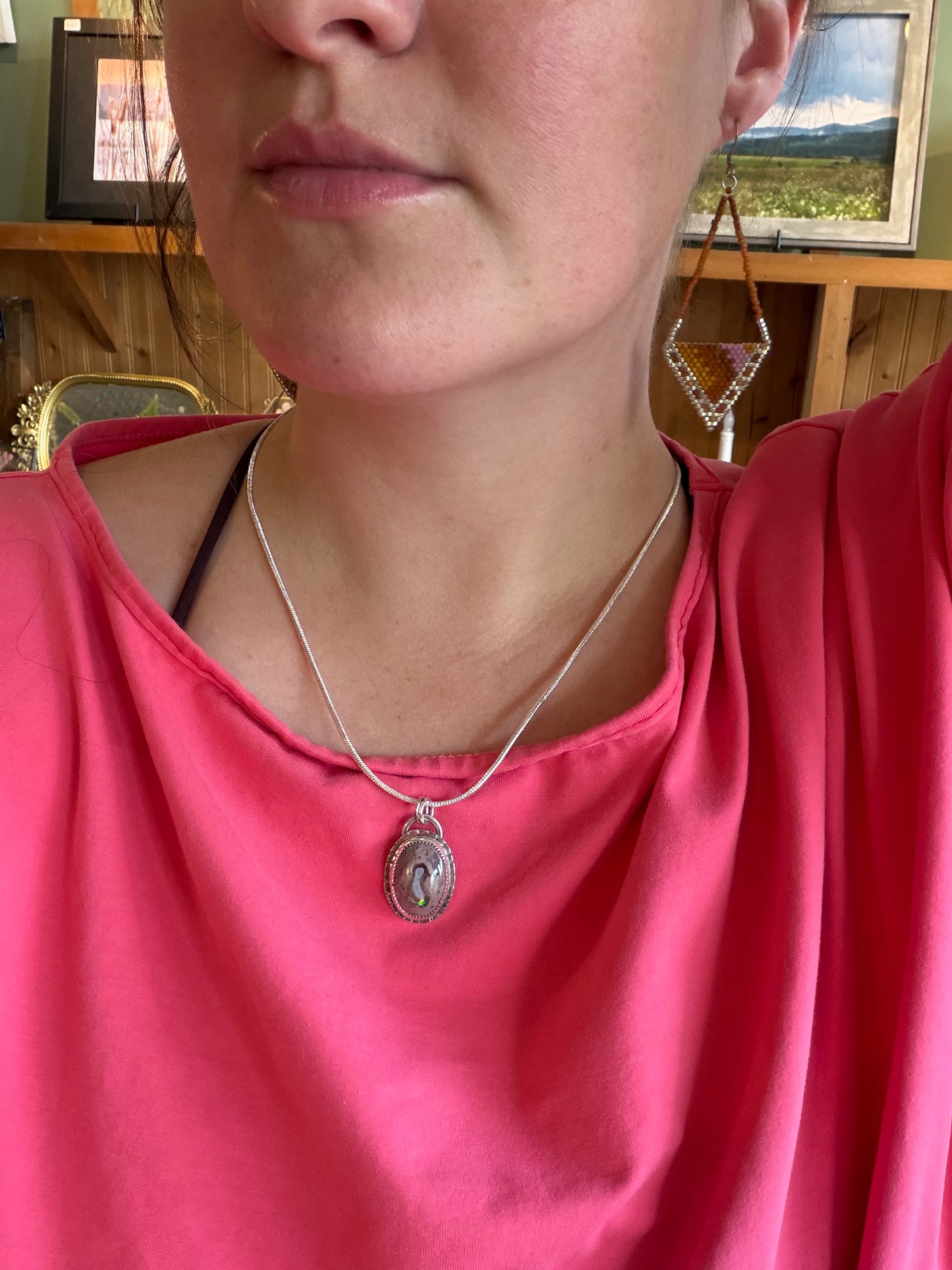 Mexican Fire Opal Necklace