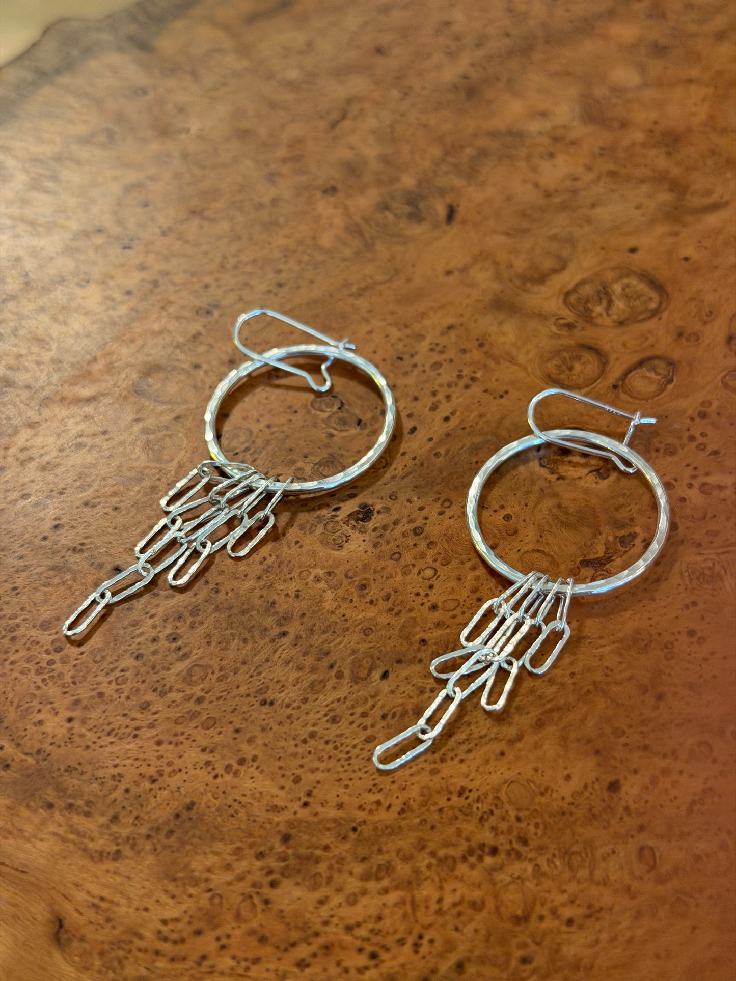 Paperclip Fringe Earrings (large)