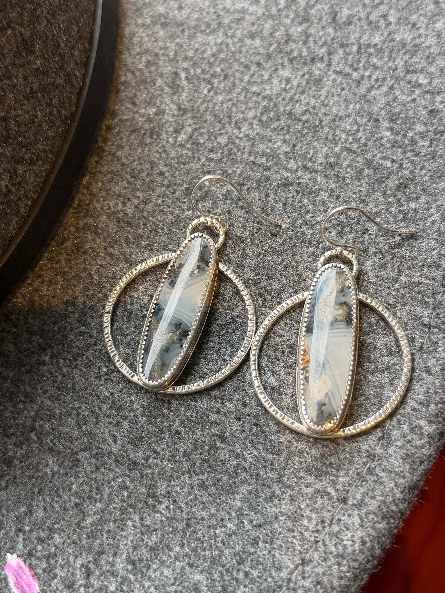 Funky Agate Hoops