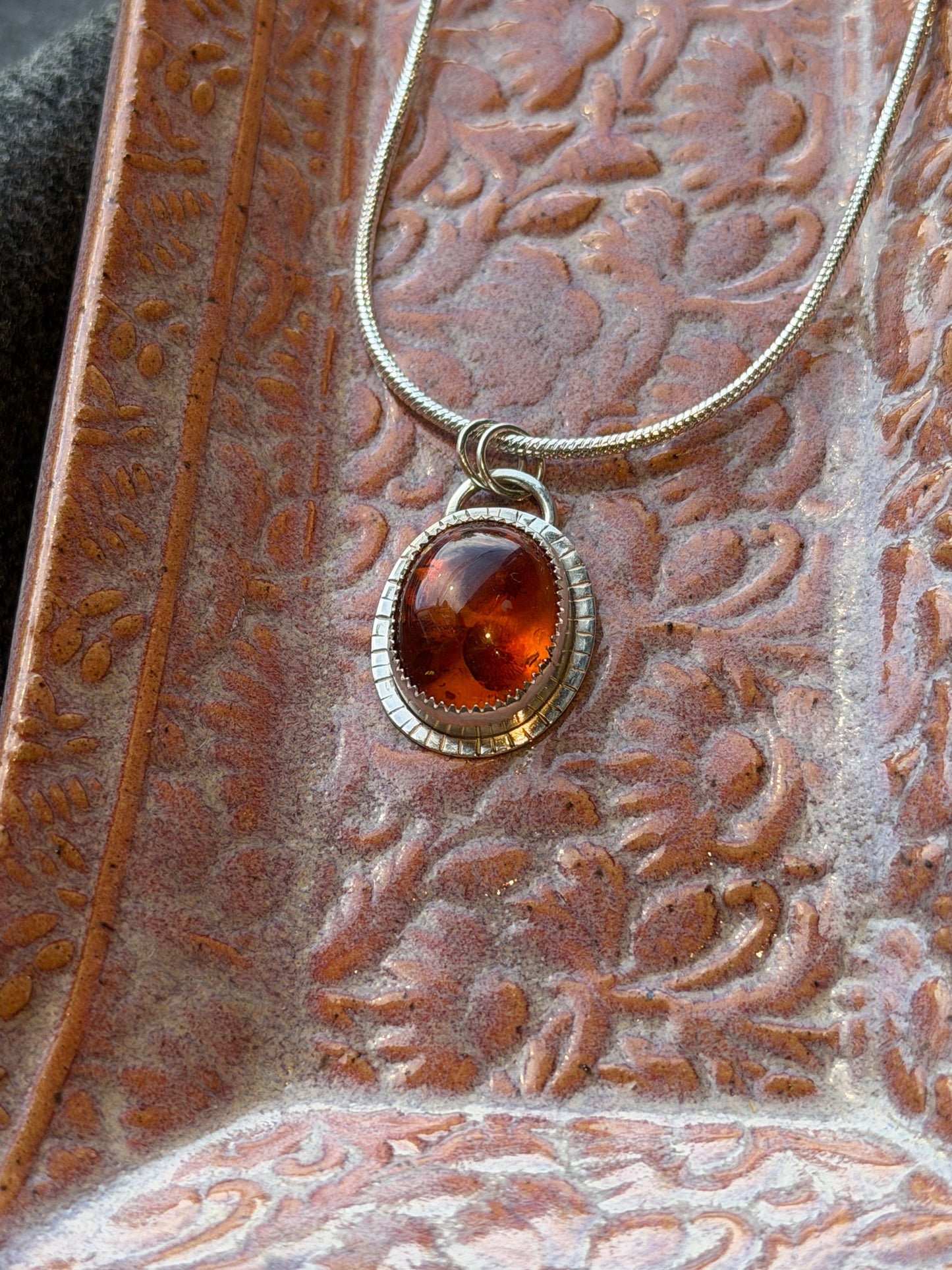 Silver & Amber Pendant