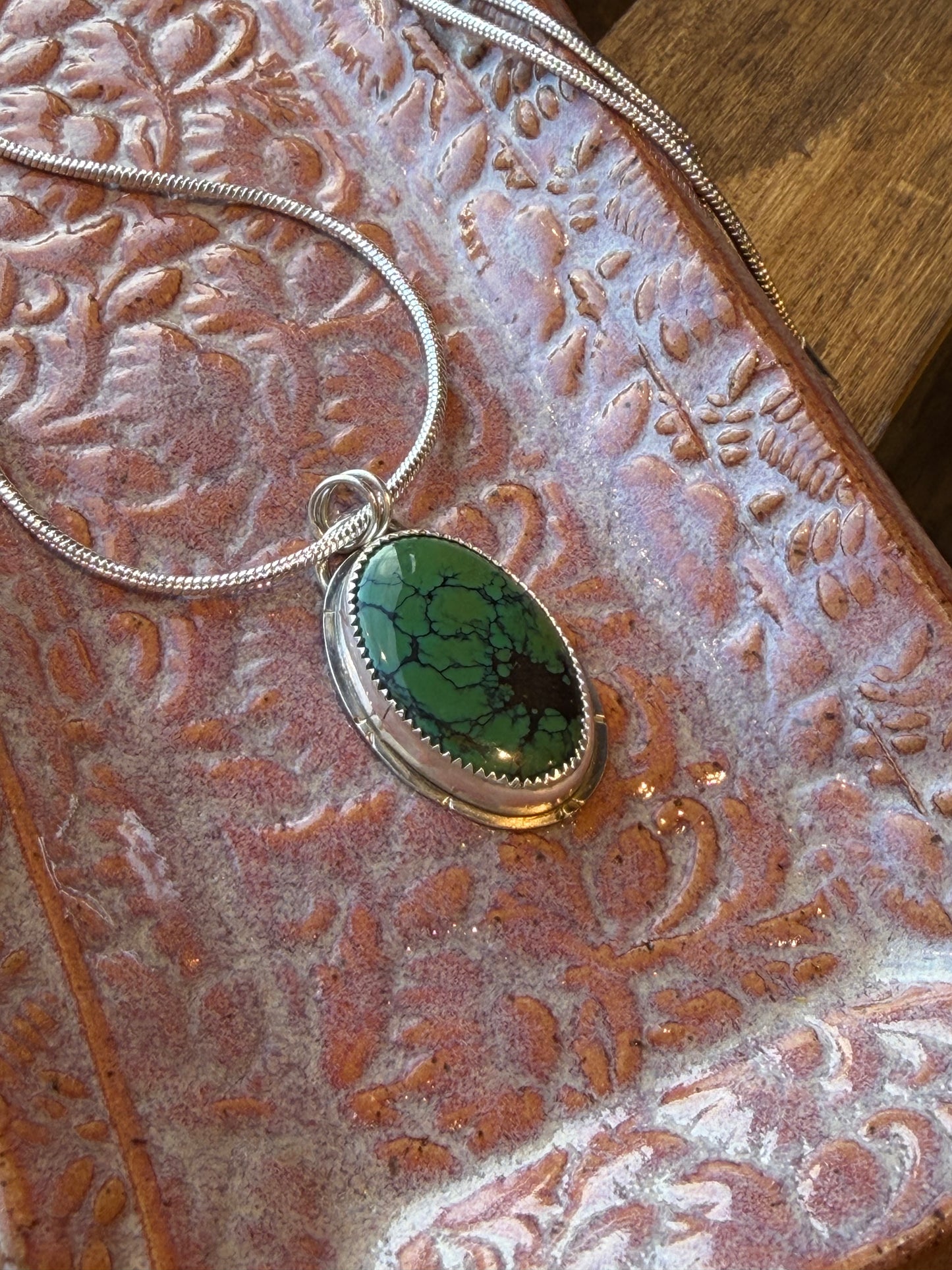 Large Hubei Turquoise Pendant