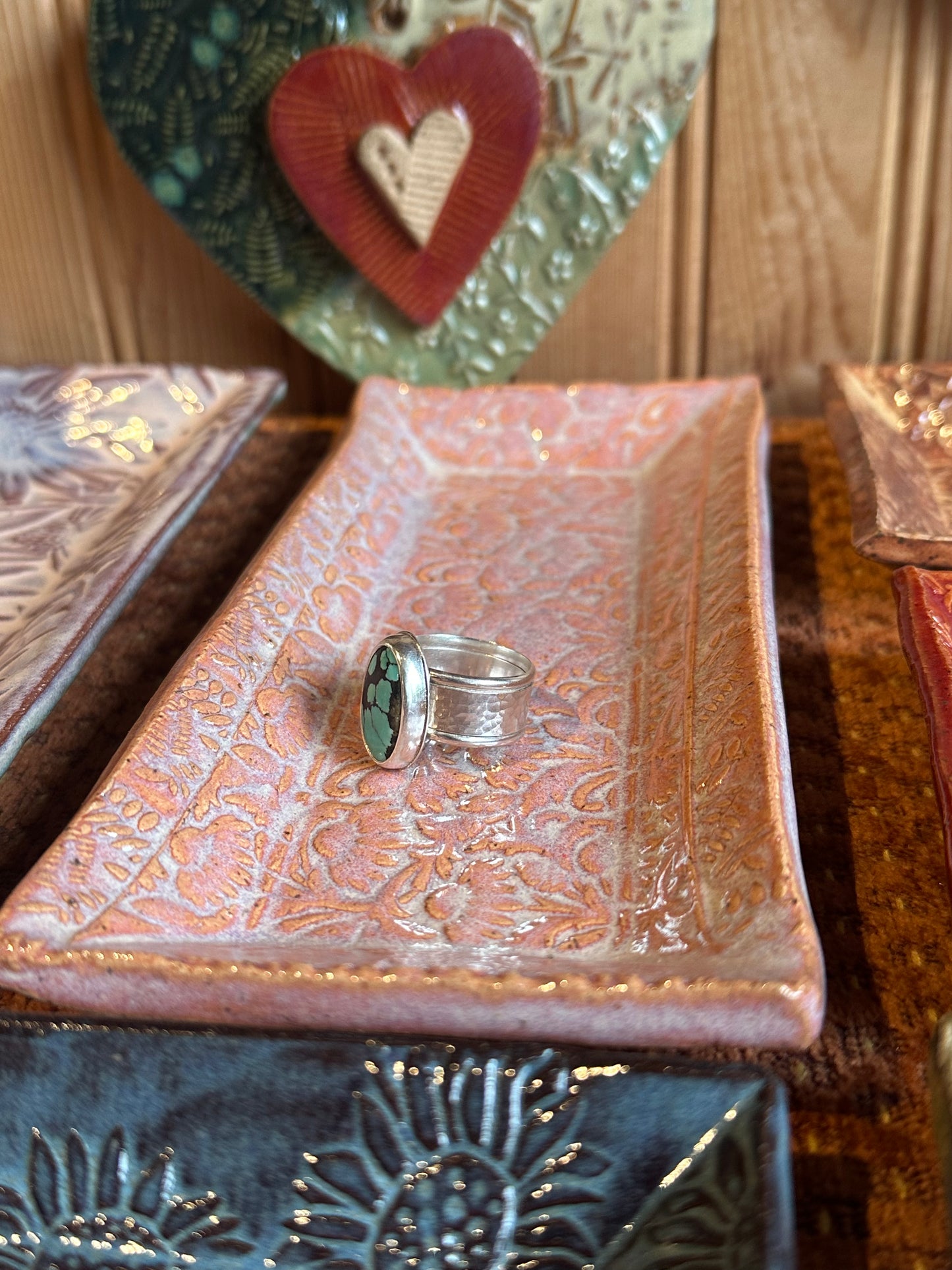 Wide Band with Hubei Turquoise (size 8)